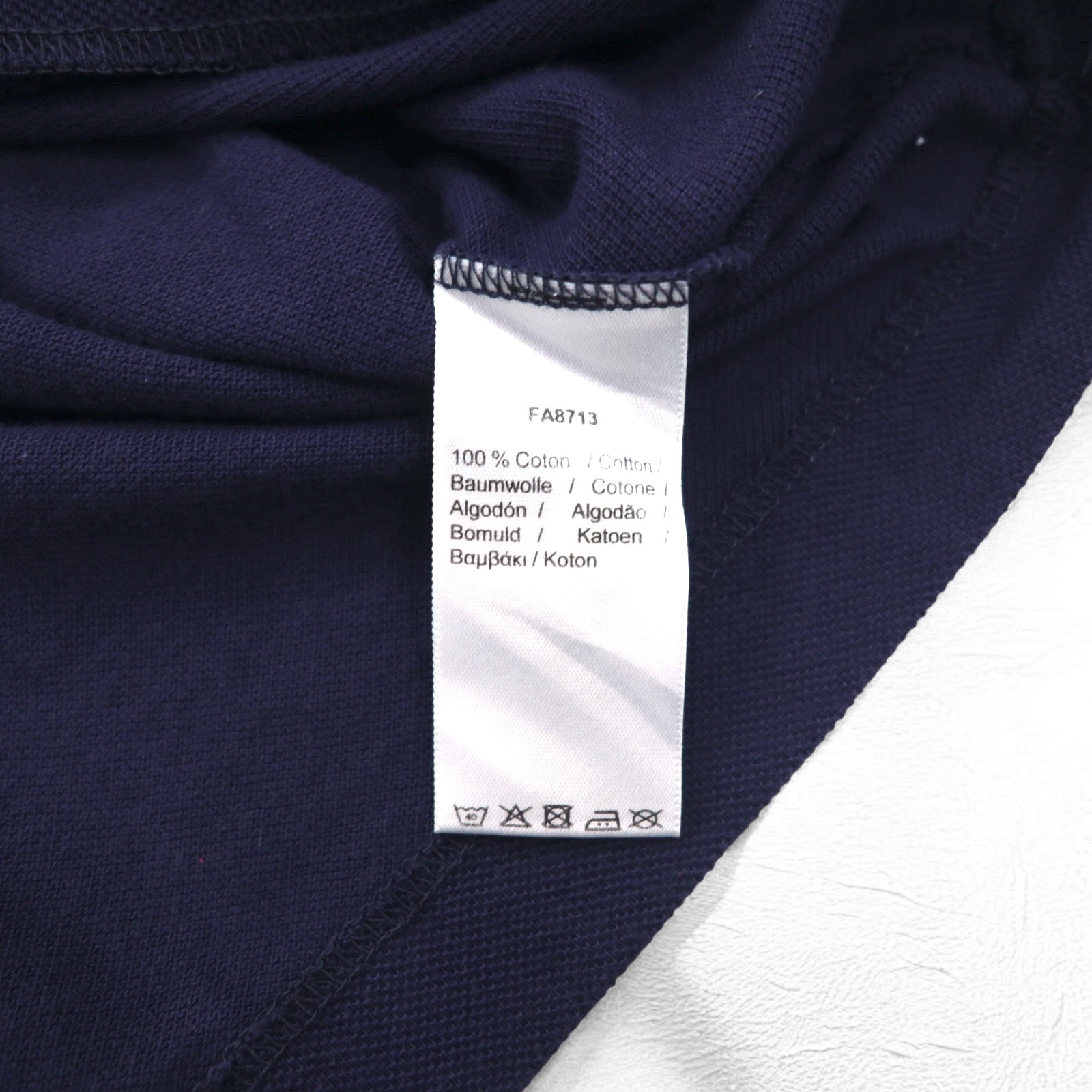 LACOSTE ポロシャツ 2XL ネイビー 鹿の子 ワンポイントロゴ フランスデザイン エルサルバドル製 FA8713