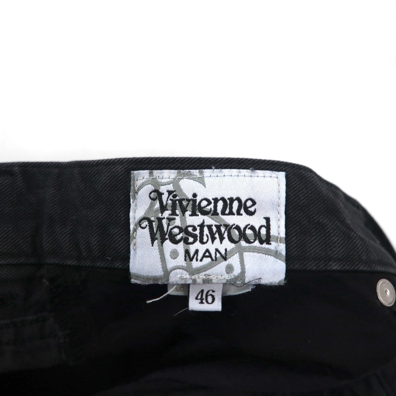 Vivienne Westwood MAN Pantaloni Sarouel in denim M Neri Jeans Cotone a righe