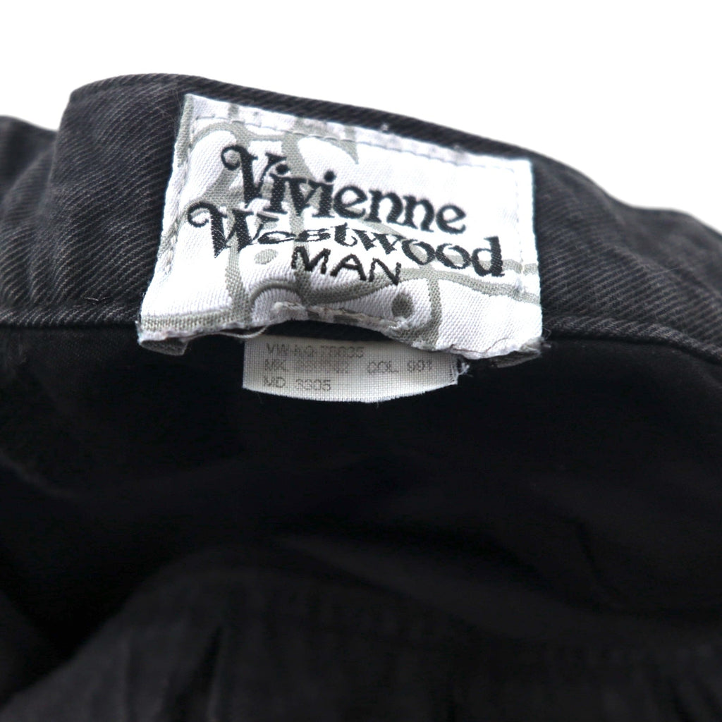 Vivienne Westwood MAN Pantaloni Sarouel in denim M Neri Jeans Cotone a righe
