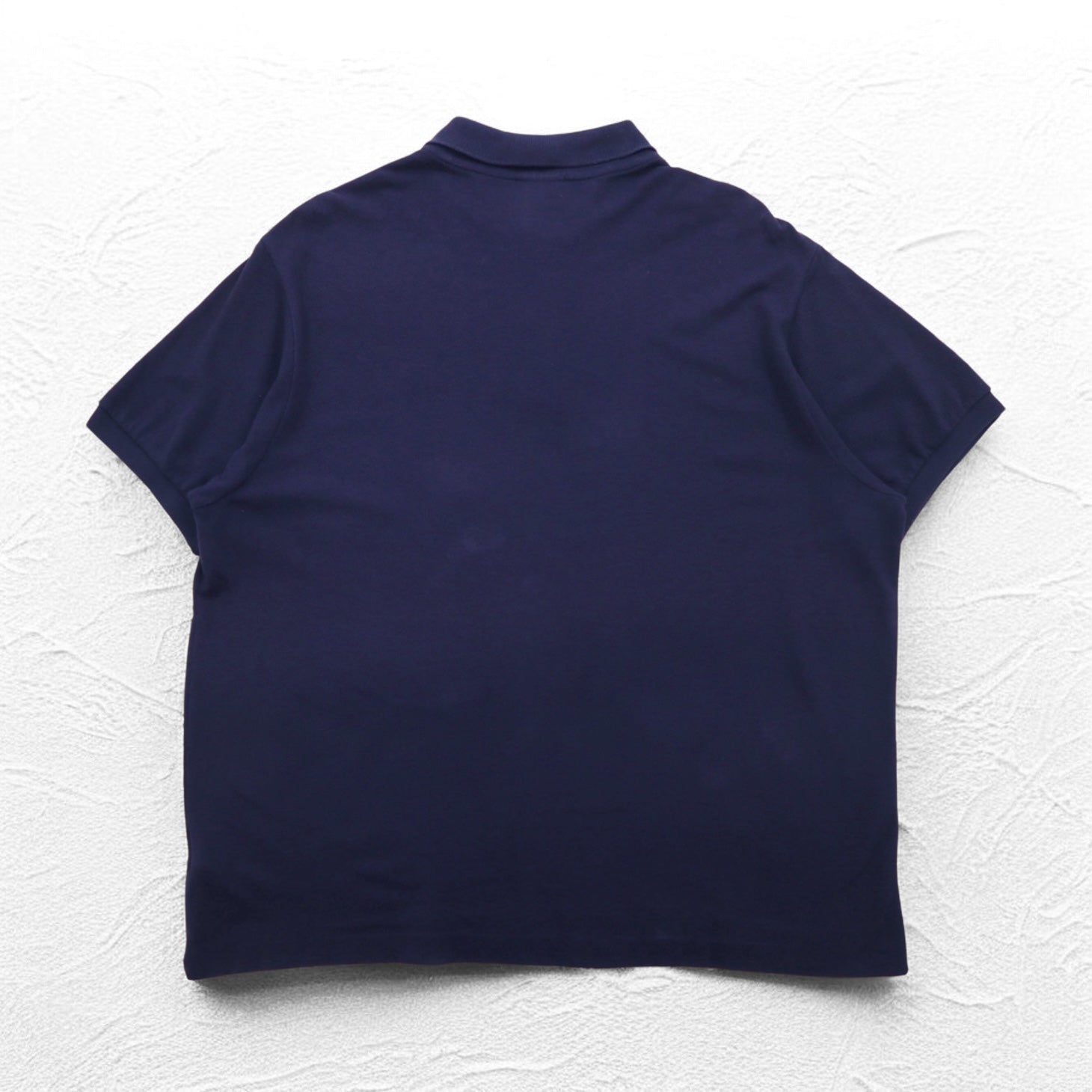 LACOSTE ポロシャツ 2XL ネイビー 鹿の子 ワンポイントロゴ フランスデザイン エルサルバドル製 FA8713