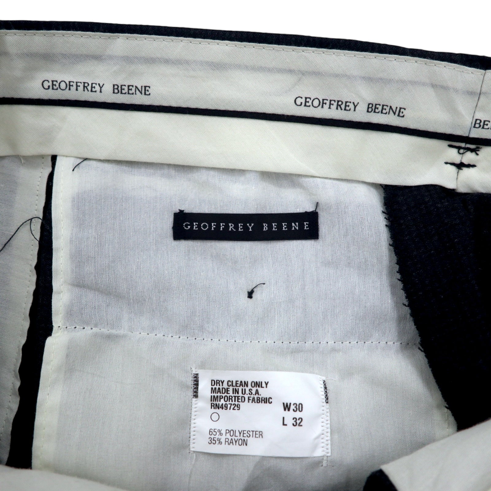 Pantaloni a pieghe GEOFFREY BEENE anni '90, Made in USA, taglia 30, grigi, poliestere