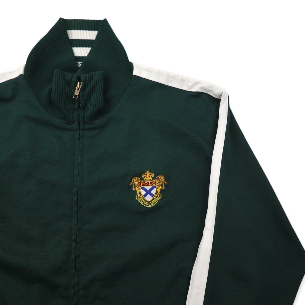 Polo by Ralph Lauren Giacca da pista anni '90 Track Jacket L Verde con logo ricamato
