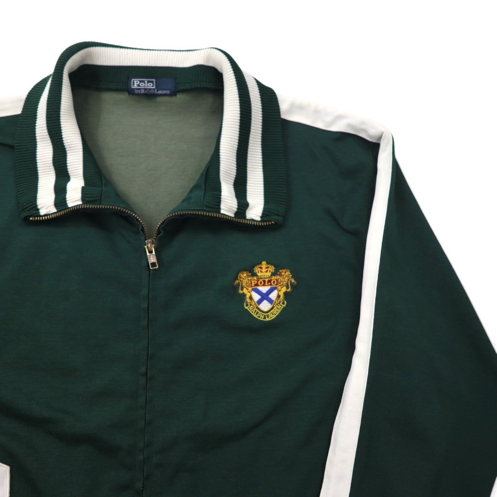 Polo by Ralph Lauren Giacca da pista anni '90 Track Jacket L Verde con logo ricamato