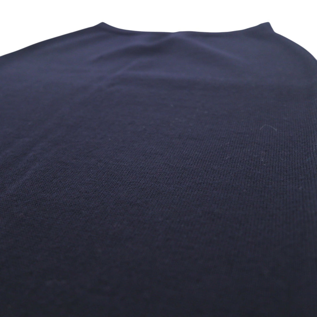 Salvatore Ferragamo Gonna in maglia in lana d'agnello vintage a bozzolo, taglia S, blu navy, made in Italy