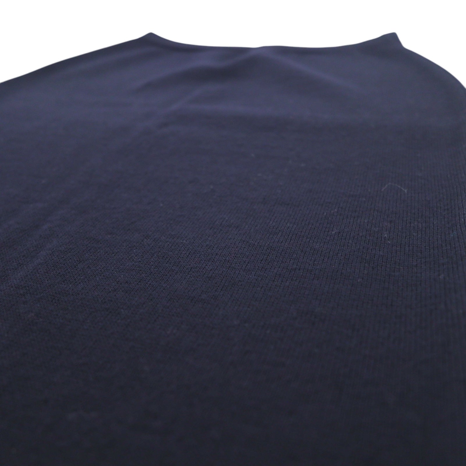 Salvatore Ferragamo Gonna in maglia in lana d'agnello vintage a bozzolo, taglia S, blu navy, made in Italy