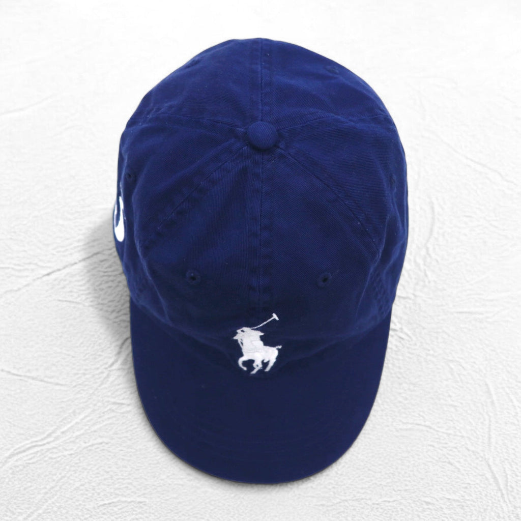 POLO RALPH LAUREN Big Pony - Berretto a 6 pannelli, taglia unica, con cinghia, blu navy, cotone