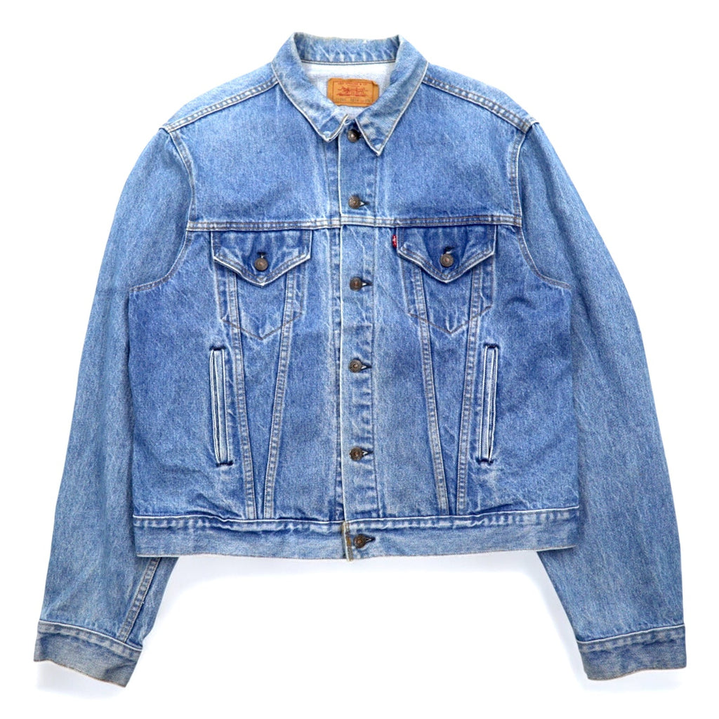 Giacca jeans Levi's anni '80 USA, blu, cotone, taglia XL, bottone 527, modello 70506 0214