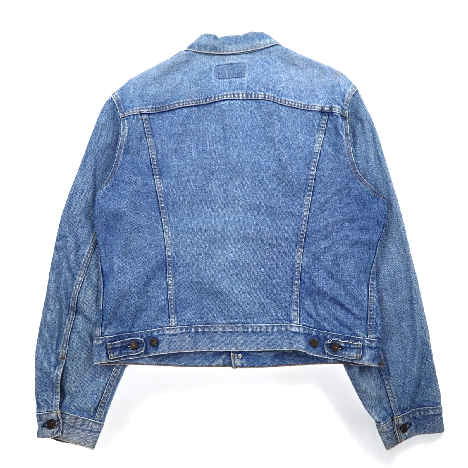 Giacca jeans Levi's anni '80 USA, blu, cotone, taglia XL, bottone 527, modello 70506 0214