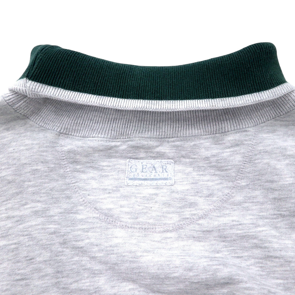 Anni '90 Felpa girocollo alta GEAR FOR SPORTS L Grigia Cotone Stampa Aereo da caccia JOINT ENDEAVOR