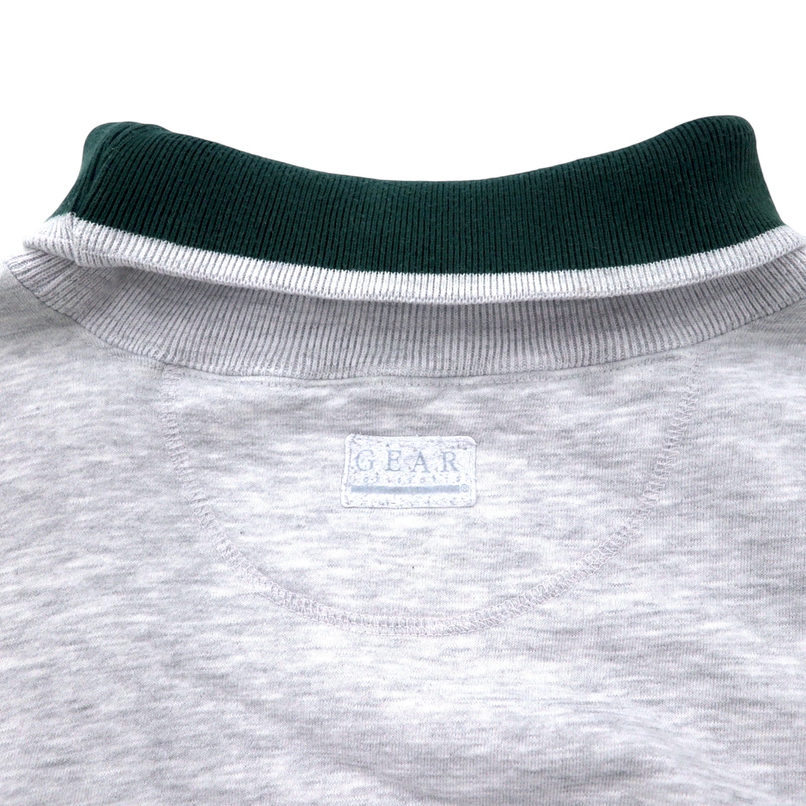 Anni '90 Felpa girocollo alta GEAR FOR SPORTS L Grigia Cotone Stampa Aereo da caccia JOINT ENDEAVOR