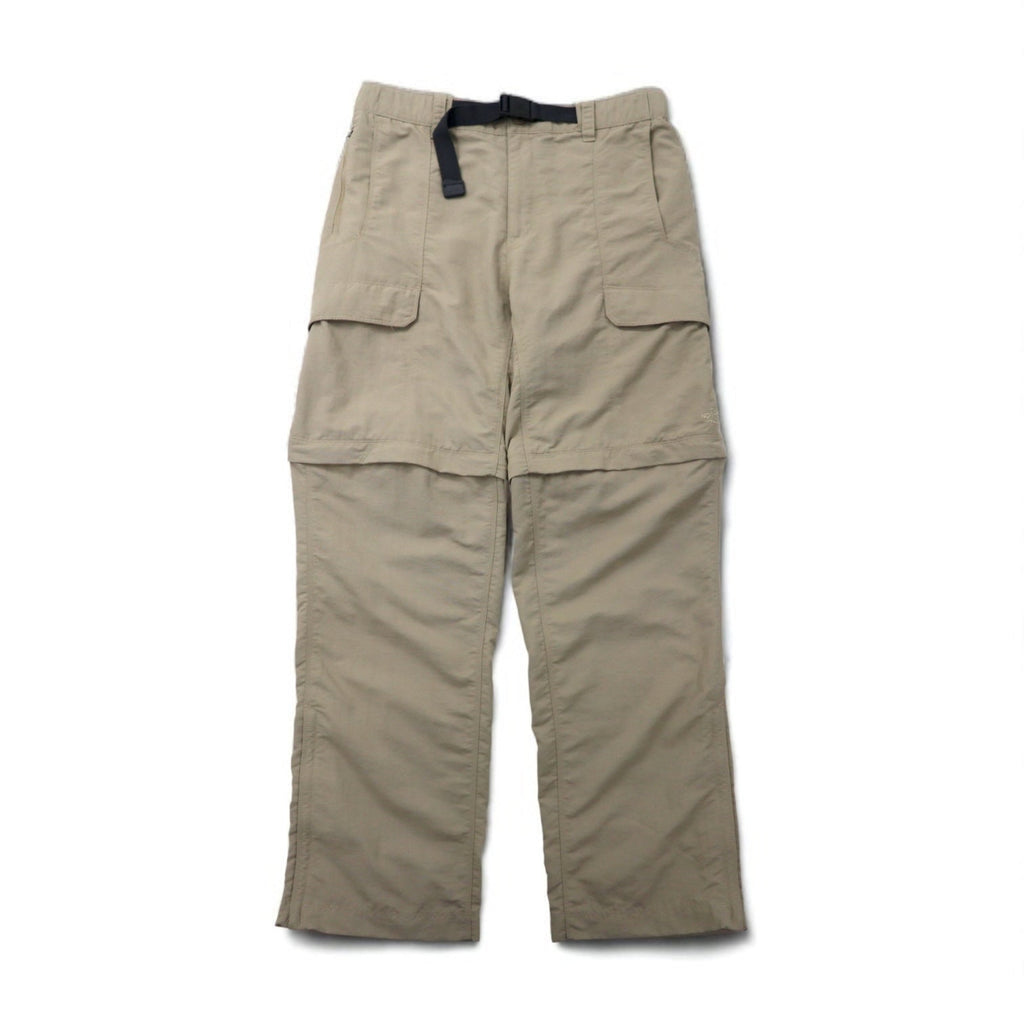 THE NORTH FACE Outdoor 2WAY Pantaloni Cargo Convertibili Pantaloncini M Beige Nylon Taglia USA AJFB