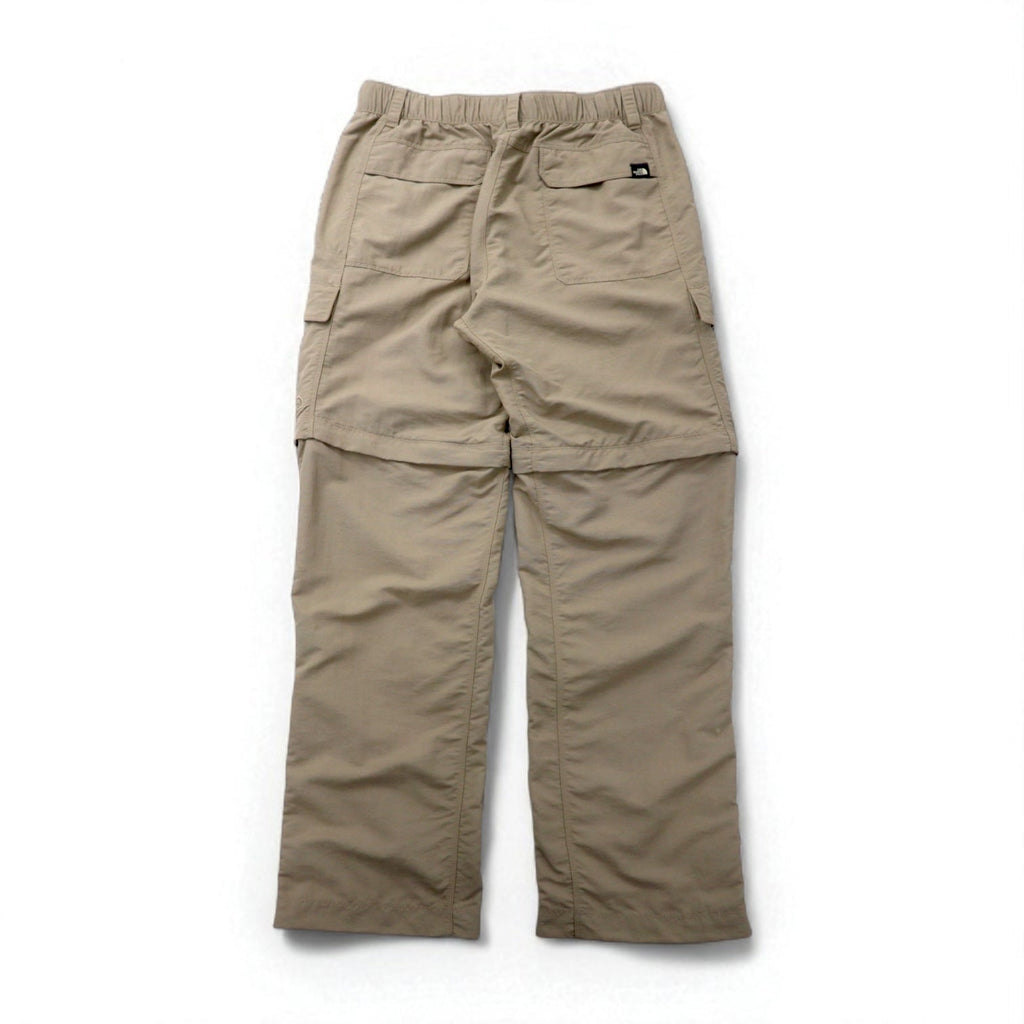THE NORTH FACE Outdoor 2WAY Pantaloni Cargo Convertibili Pantaloncini M Beige Nylon Taglia USA AJFB