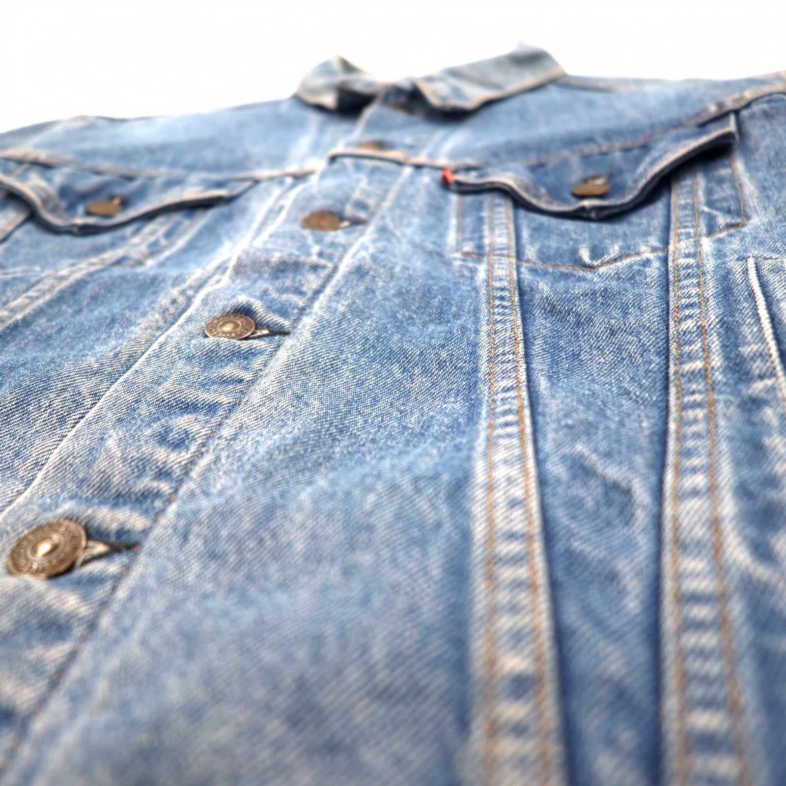 Giacca jeans Levi's anni '80 USA, blu, cotone, taglia XL, bottone 527, modello 70506 0214