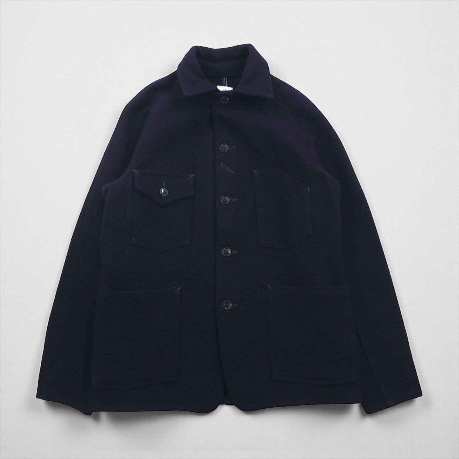 POST OVERALLS ( POST O’ALLS ) USA製 ウール メルトン カバーオール S ネイビー ウール ワークジャケット