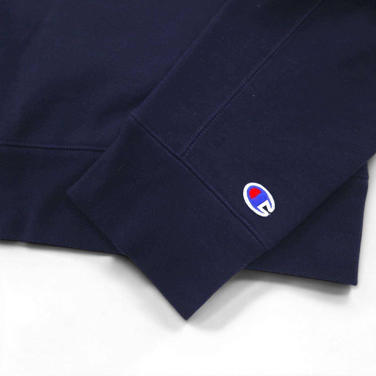 Champion elite felpa con scollo a V, XL, blu navy, cotone felpato, con logo script
