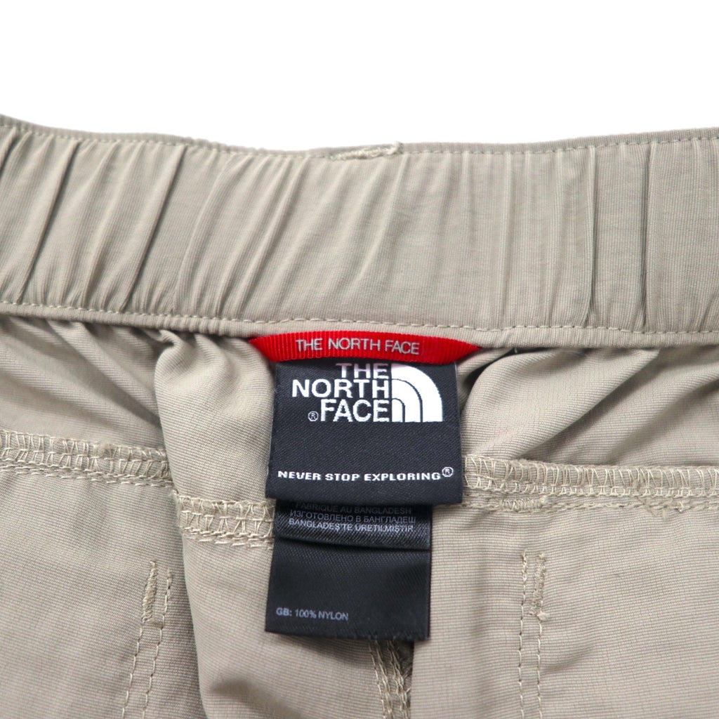 THE NORTH FACE Outdoor 2WAY Pantaloni Cargo Convertibili Pantaloncini M Beige Nylon Taglia USA AJFB