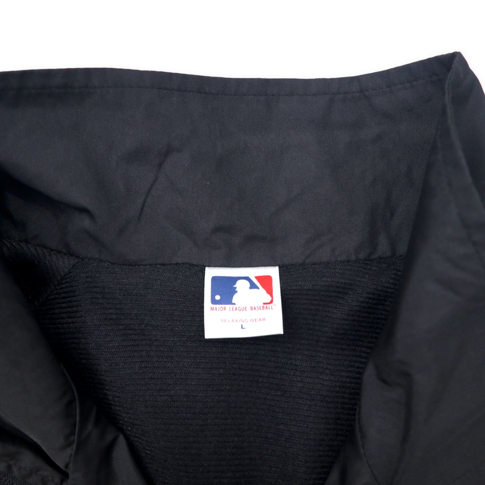 MAJOR LEAGUE BASEBALL MLB ニューヨーク ヤンキース トラックジャケット セットアップ ジャージ L ブラック ポリエステル New York Yankees ロゴプリント 袖ロゴ RELAXING WEAR 未使用品