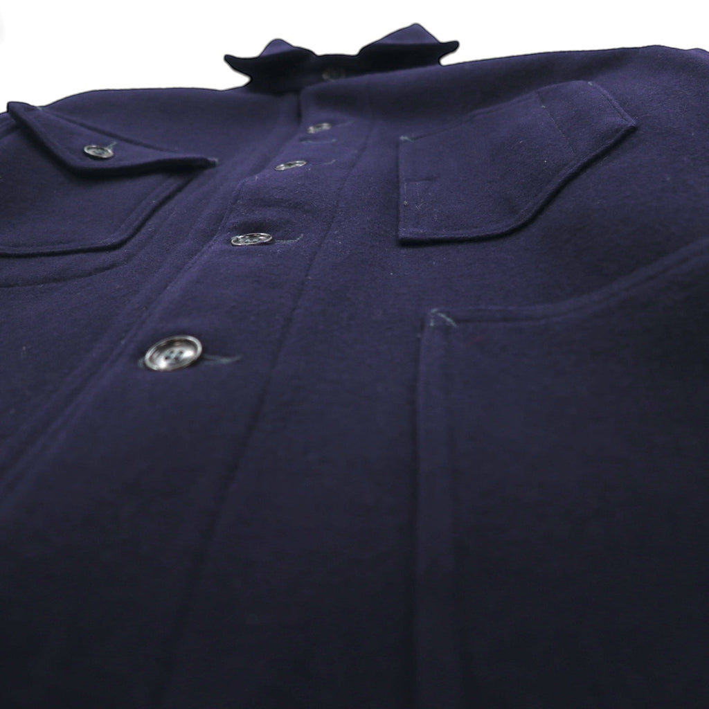 POST OVERALLS ( POST O’ALLS ) USA製 ウール メルトン カバーオール S ネイビー ウール ワークジャケット