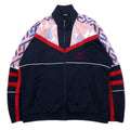 Sergio Tacchini Made in Italy Anni '90 Giacca da ginnastica Tuta sportiva 52 Blu navy Poliestere