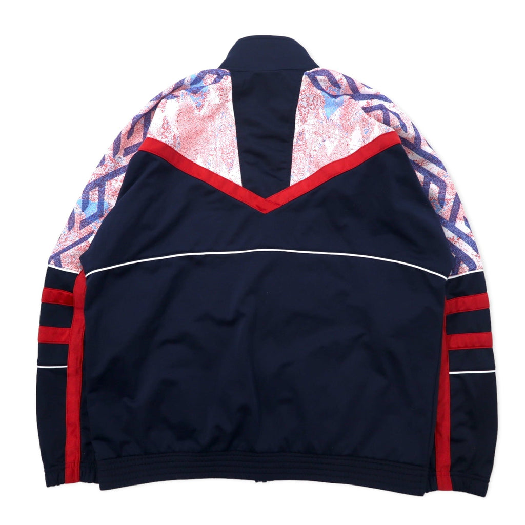 Sergio Tacchini Made in Italy Anni '90 Giacca da ginnastica Tuta sportiva 52 Blu navy Poliestere