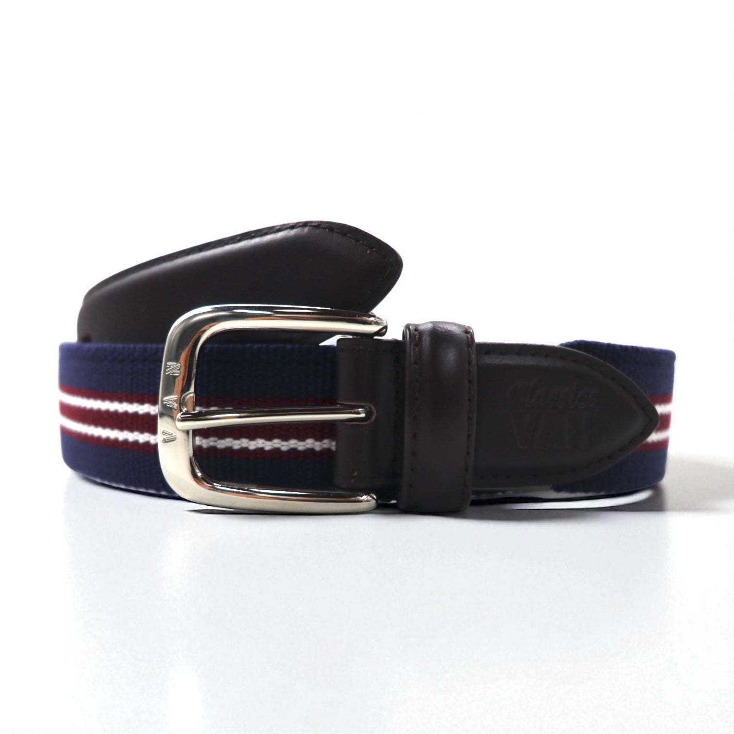 VAN -JAC- IVY Nastro con logo a rete elasticizzata in PU pelle blu navy