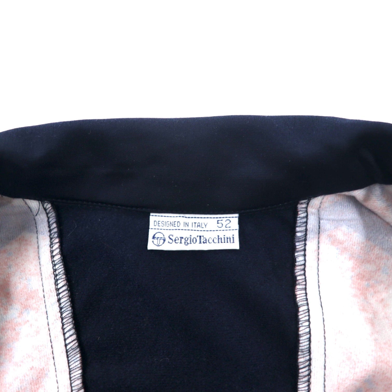 Sergio Tacchini Made in Italy Anni '90 Giacca da ginnastica Tuta sportiva 52 Blu navy Poliestere