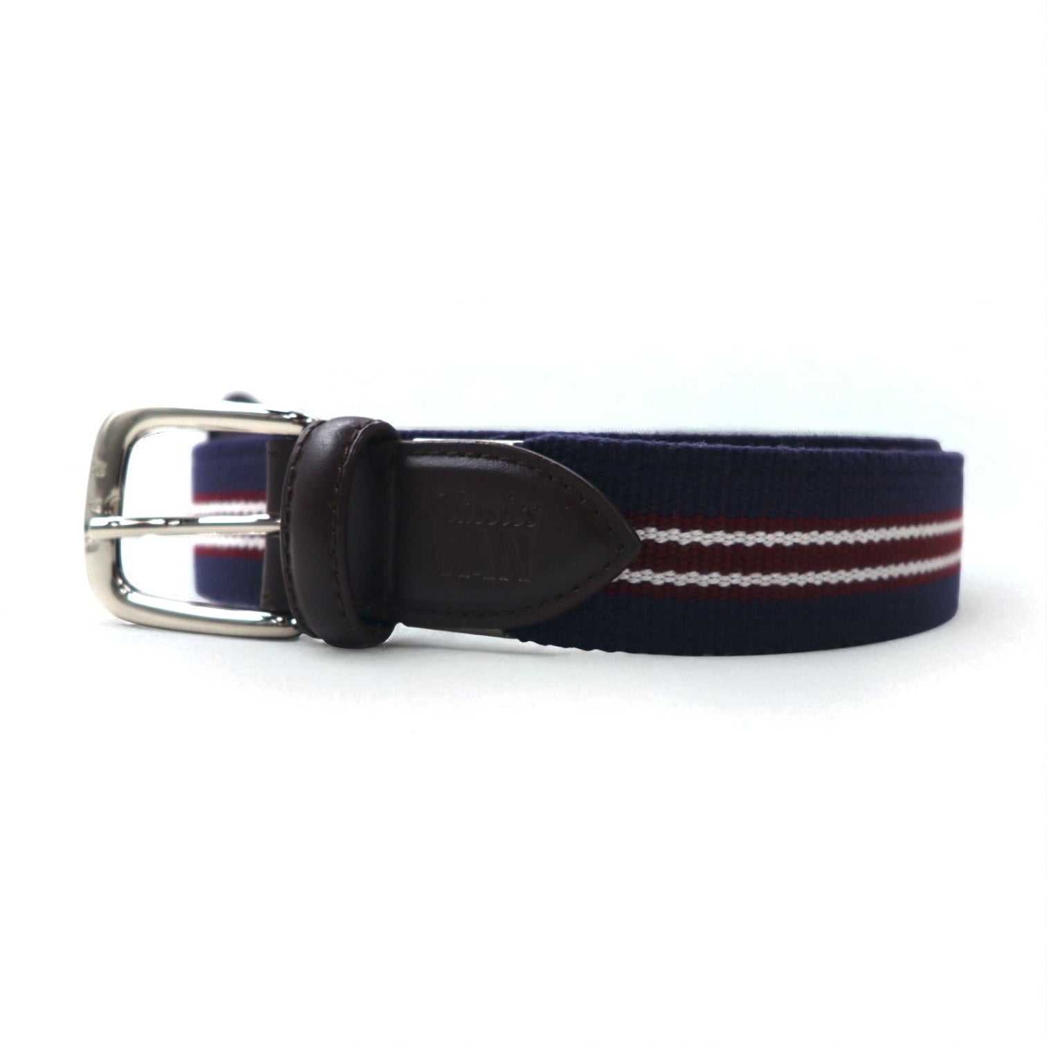 VAN -JAC- IVY Nastro con logo a rete elasticizzata in PU pelle blu navy