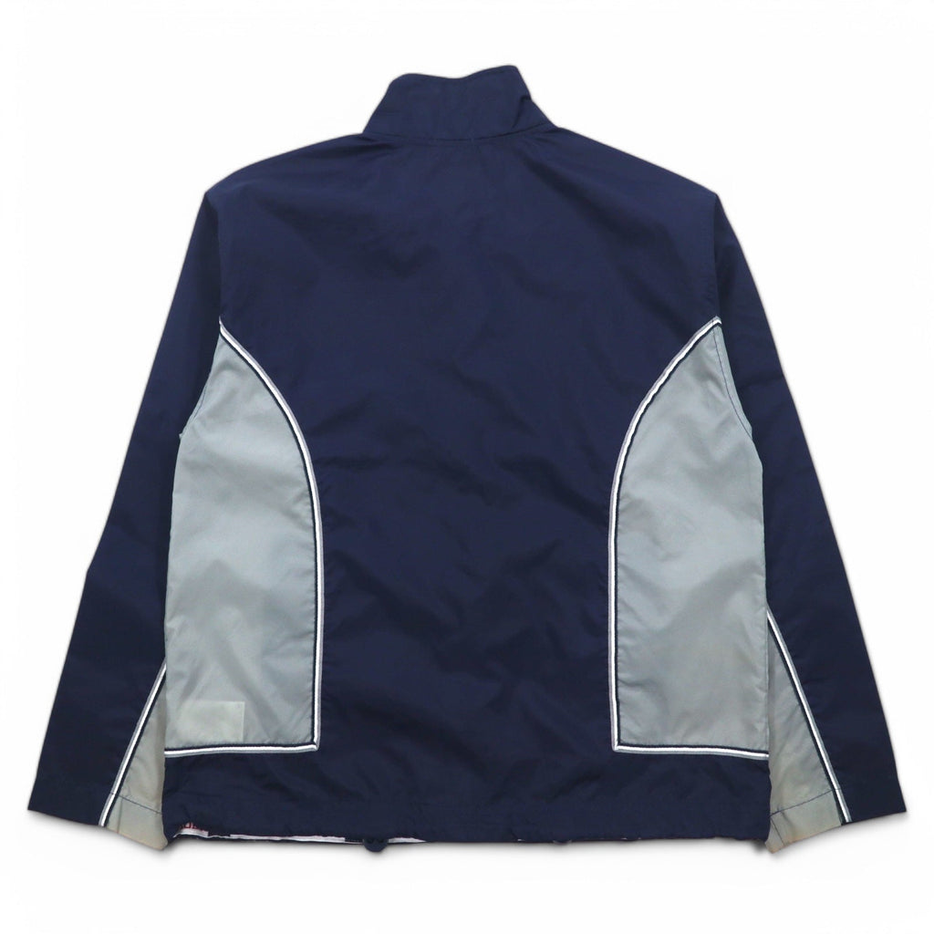 TOMMY HILFIGER 90年代 スタンドカラー ナイロンジャケット M ネイビー グレー リフレクター ライン
