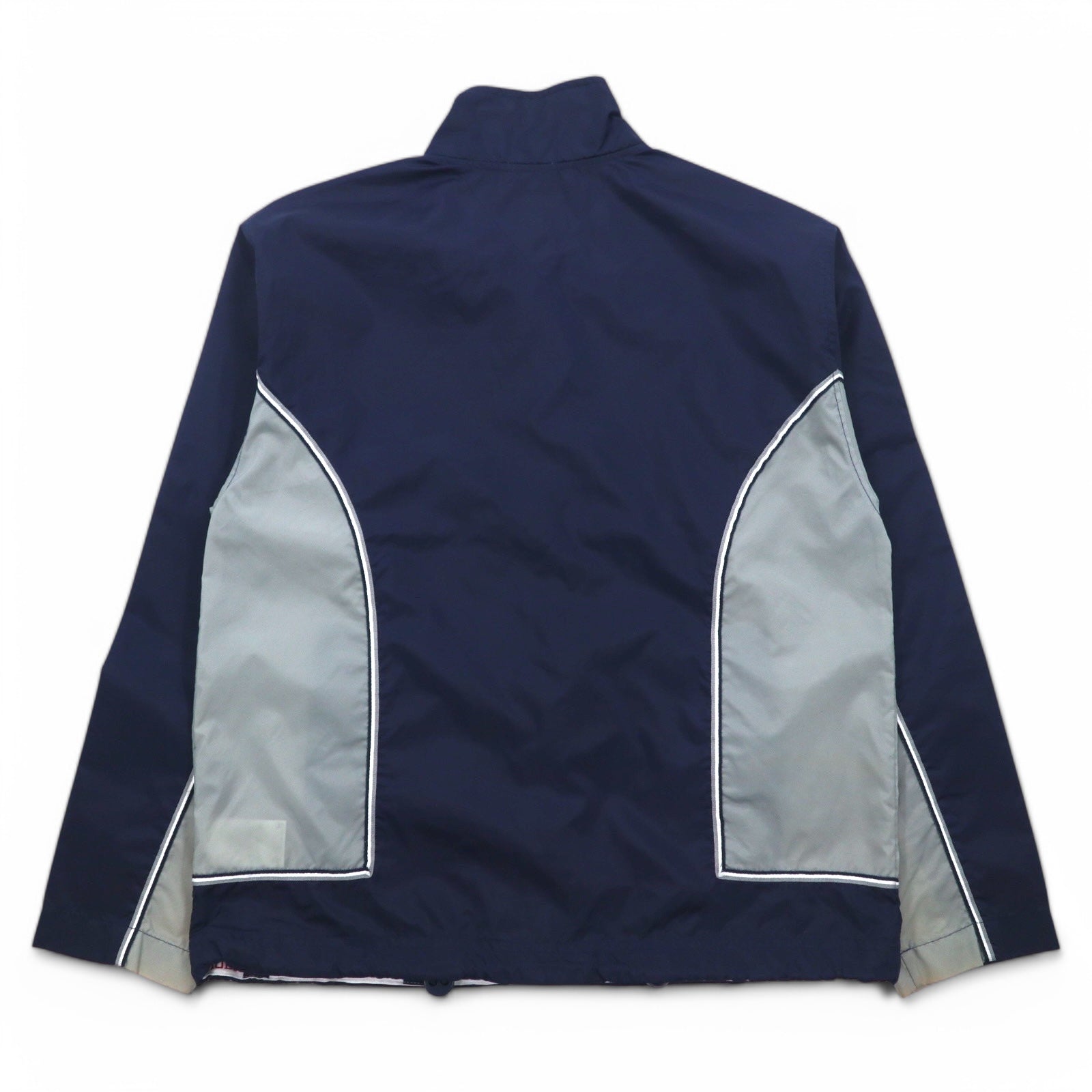 TOMMY HILFIGER 90年代 スタンドカラー ナイロンジャケット M ネイビー グレー リフレクター ライン