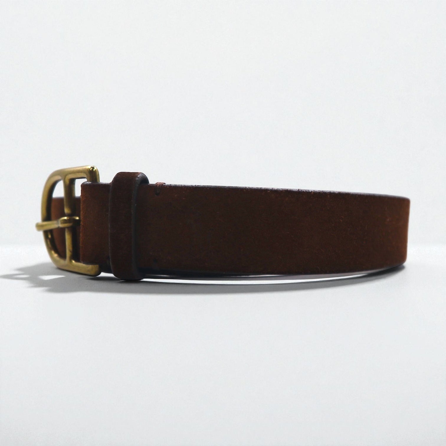 Polo Ralph Lauren スエード ベルト イタリアンレザー ブラウン ゴールド バックル 1326