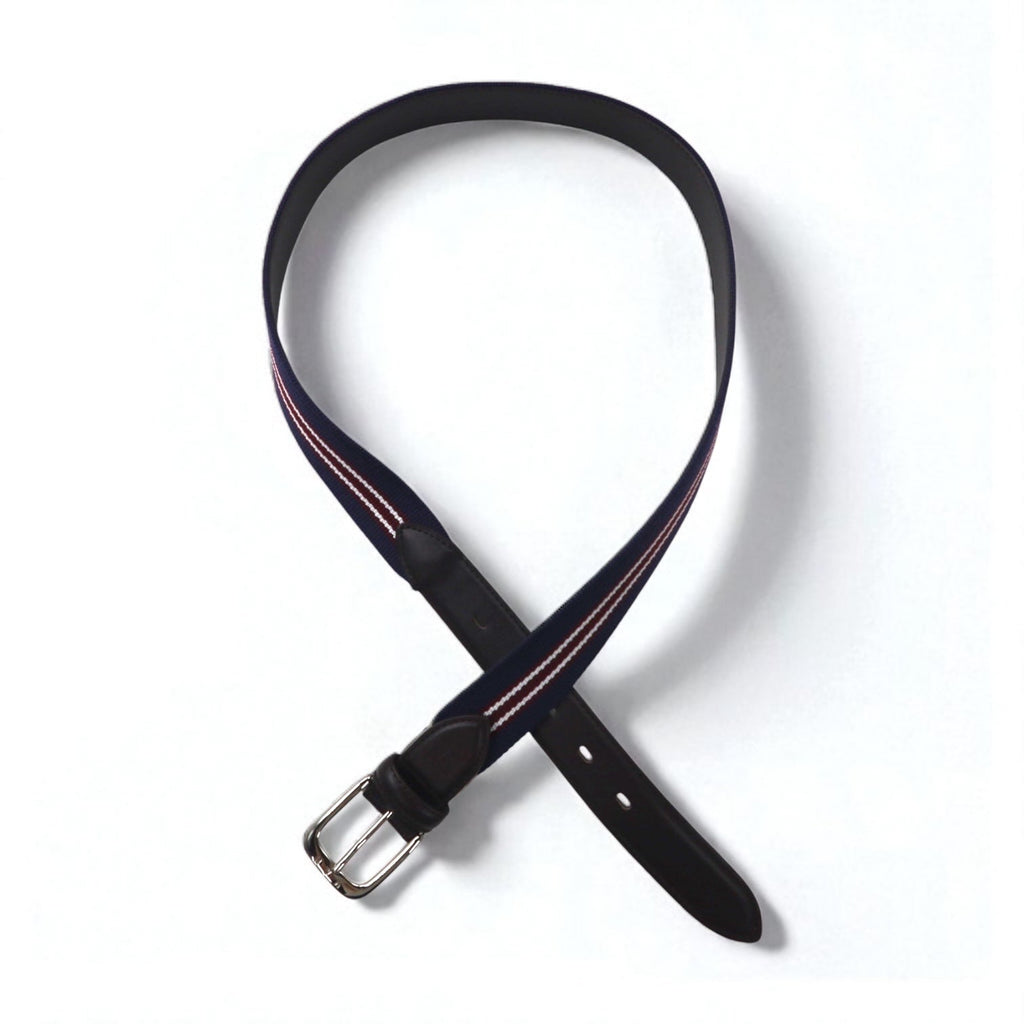 VAN -JAC- IVY Nastro con logo a rete elasticizzata in PU pelle blu navy