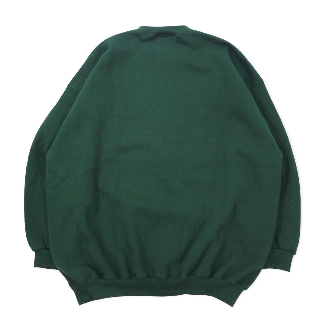 Felpa girocollo USA Made anni '90 TULTEX NFL ricamo 2XL verde in cotone felpato GREEN BAY PACKERS taglia grande