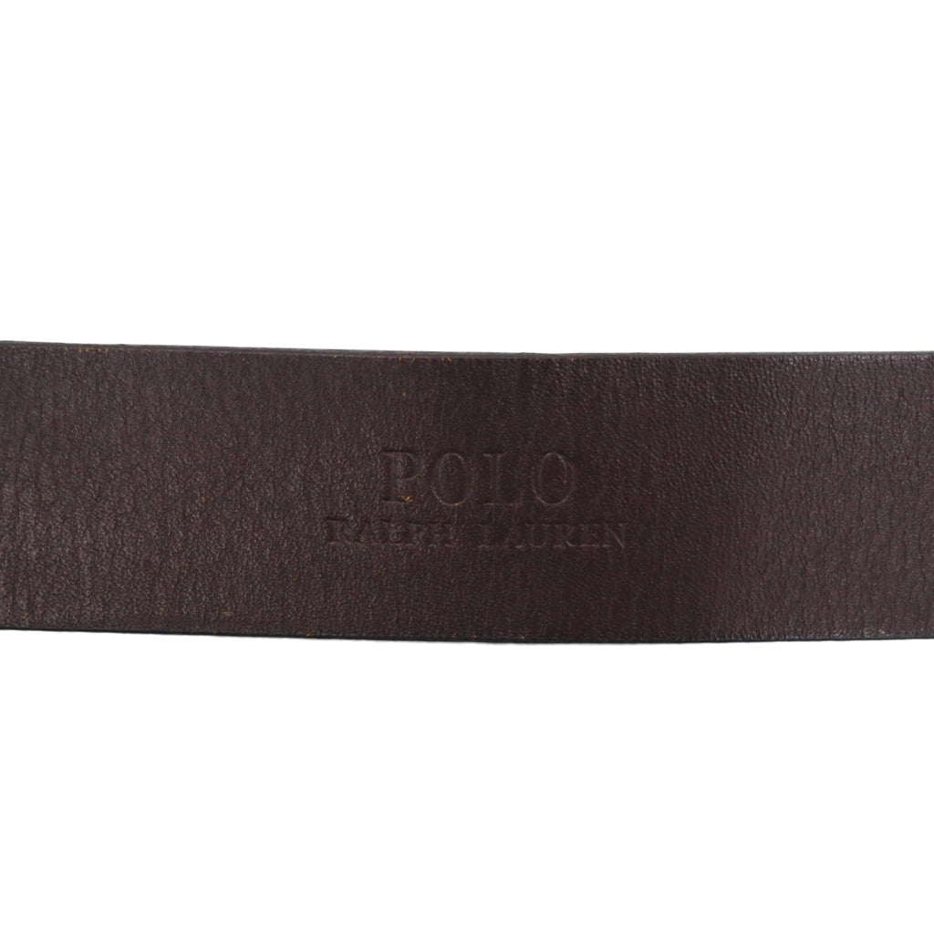 Polo Ralph Lauren スエード ベルト イタリアンレザー ブラウン ゴールド バックル 1326