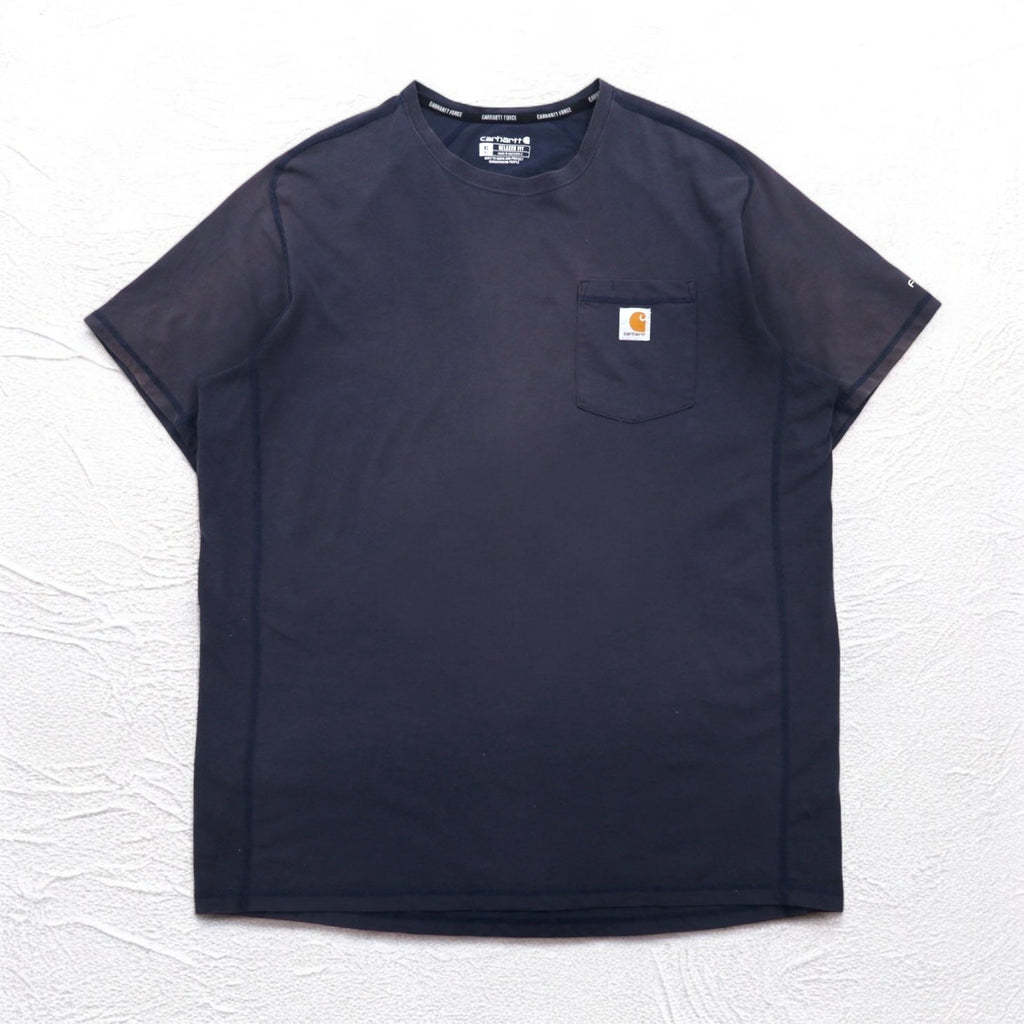 Carhartt ポケット Tシャツ ポケT XL ネイビー Force Relaxed Fit Midweight Short Sleeve Pocket T-Shirt 104616