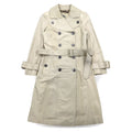 BURBERRY Trench in pelle di agnello M Avorio Pelle di pecora con cintura
