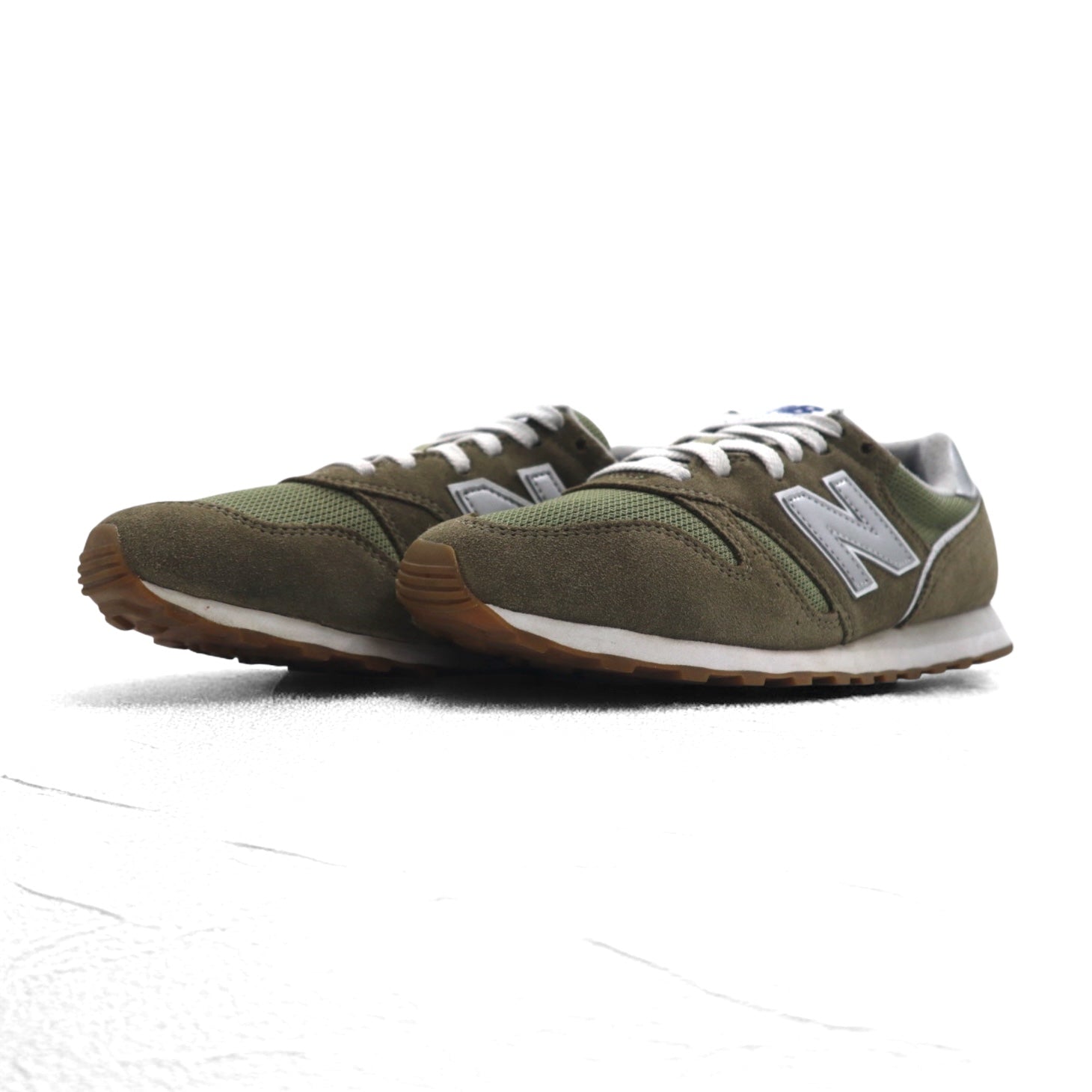 new balance 373 スエード スニーカー 27cm カーキ メッシュ ML373MN2