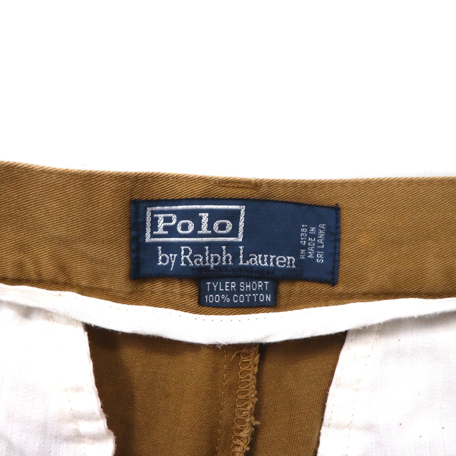 Polo by Ralph Lauren anni '90 TYLER SHORT Pantaloncini chino a due pinces M Beige Cotone