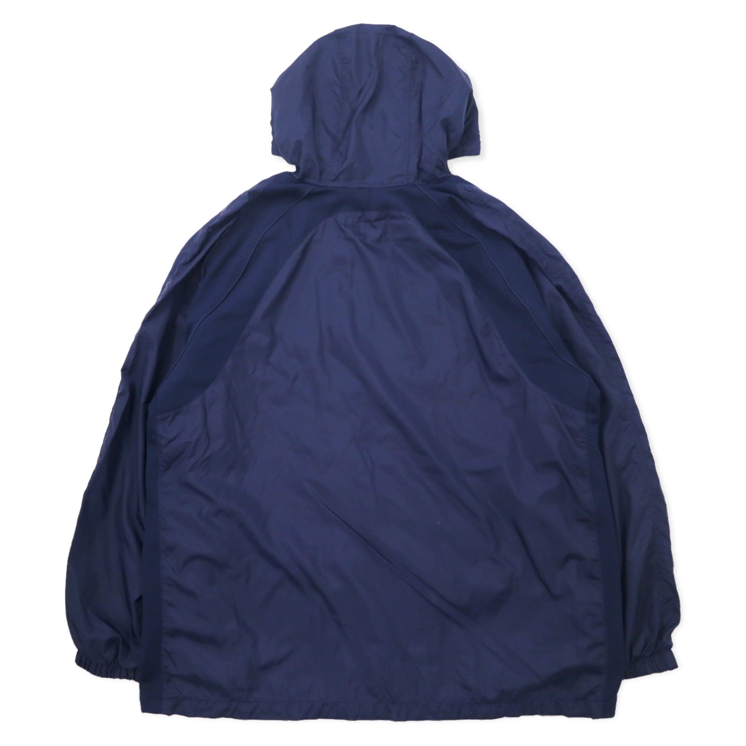 NIKE anni '90 Shell Parka Giacca a vento in nylon XL Blu navy Logo Swoosh ricamato Etichetta argentata Taglia grande