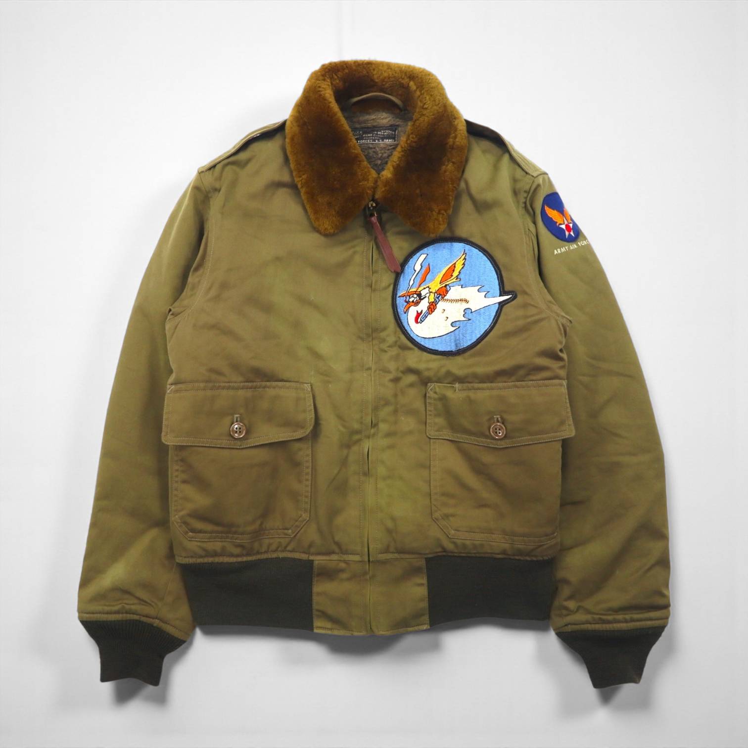 Buzz Rickson's (Toyo Enterprise) B-10 Giacca da Volo M Cachi Cotone ROUGH WEAR CLOTHING CO. BR11133