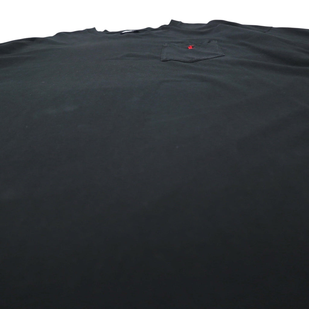 Polo by Ralph Lauren anni '90 T-shirt con taschino taglia 3XL TALL nera con ricamo Small Pony prodotta in Honduras