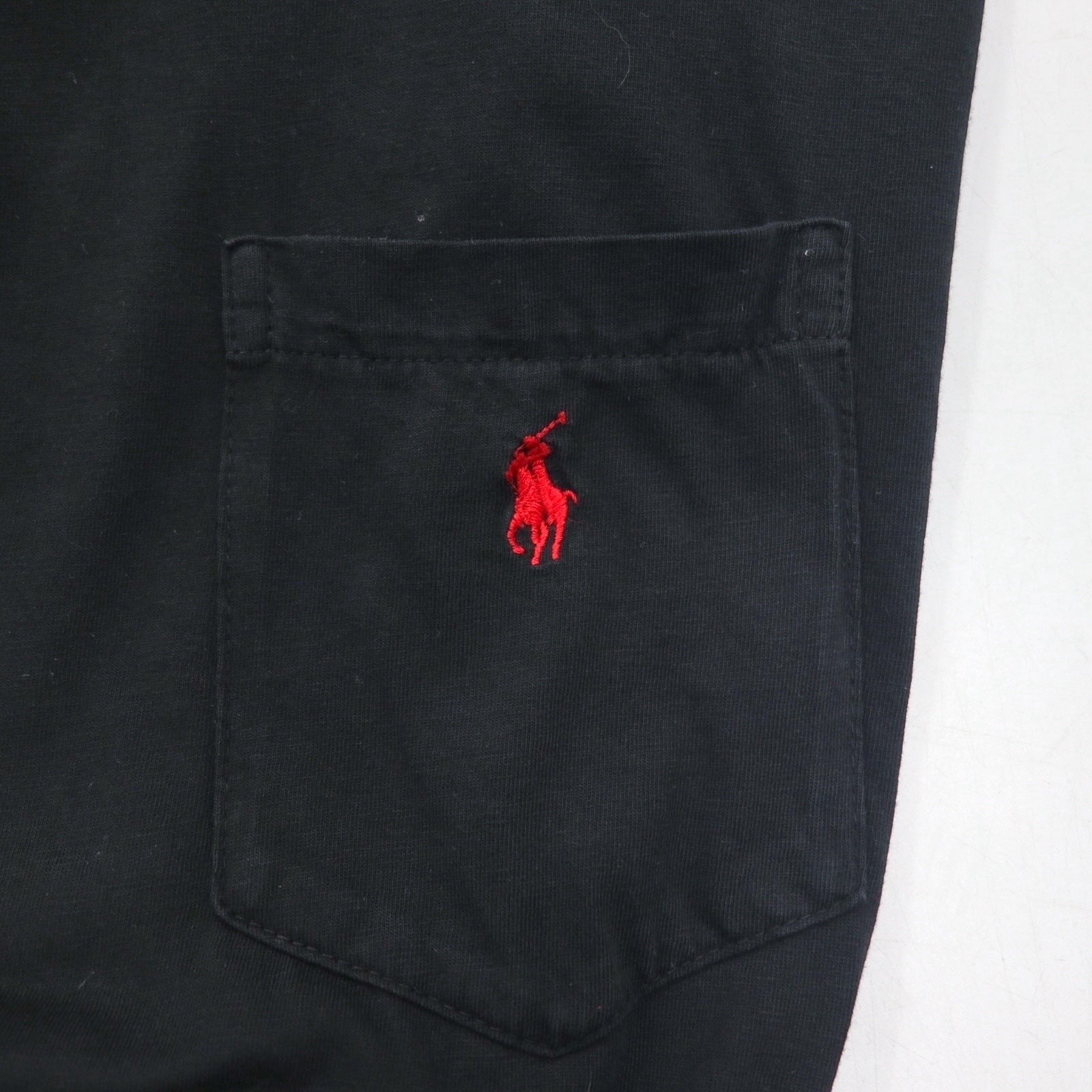 Polo by Ralph Lauren anni '90 T-shirt con taschino taglia 3XL TALL nera con ricamo Small Pony prodotta in Honduras