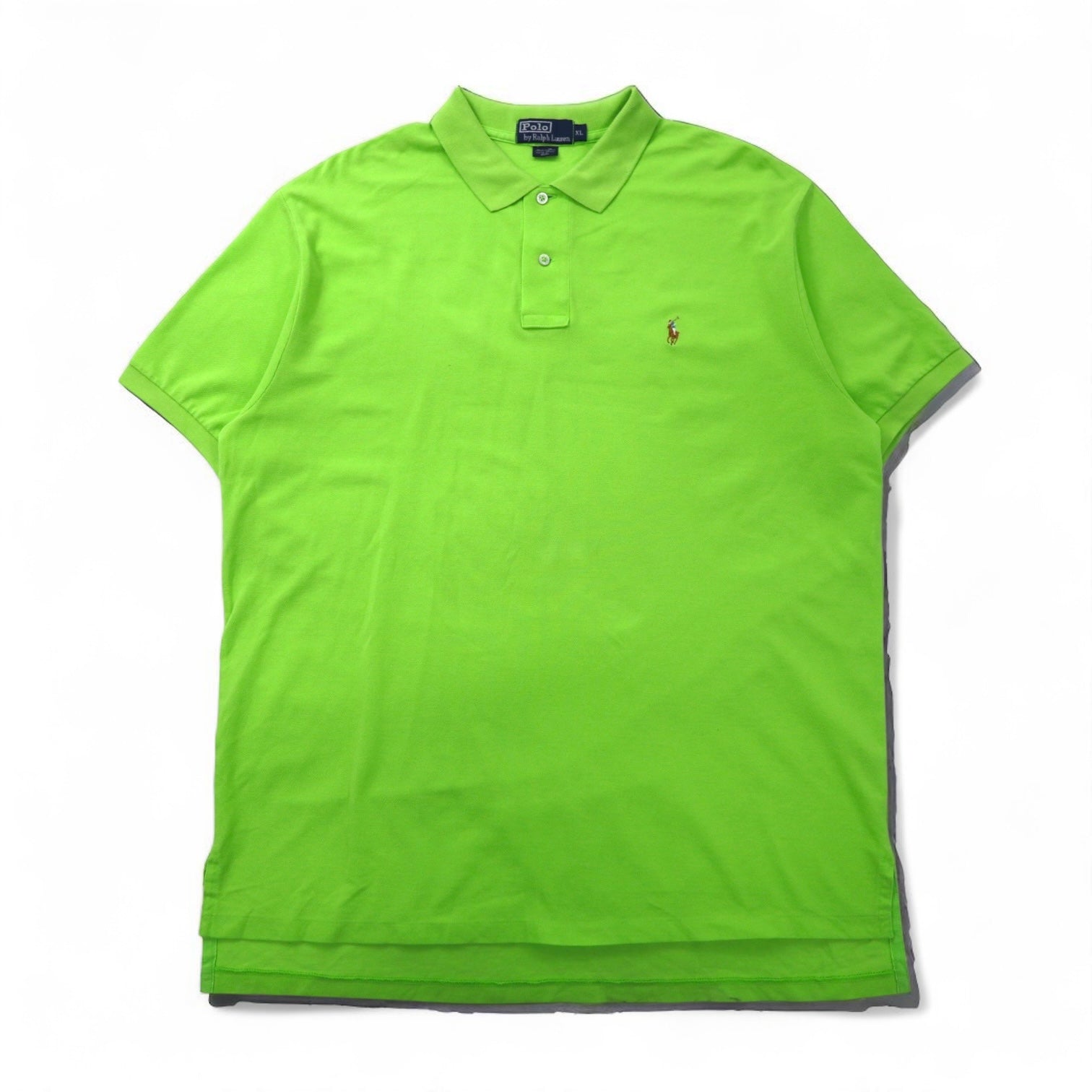 Polo by Ralph Lauren polo anni '90, taglia XL, verde, cotone, piquet, ricamo piccolo pony, prodotto in Perù