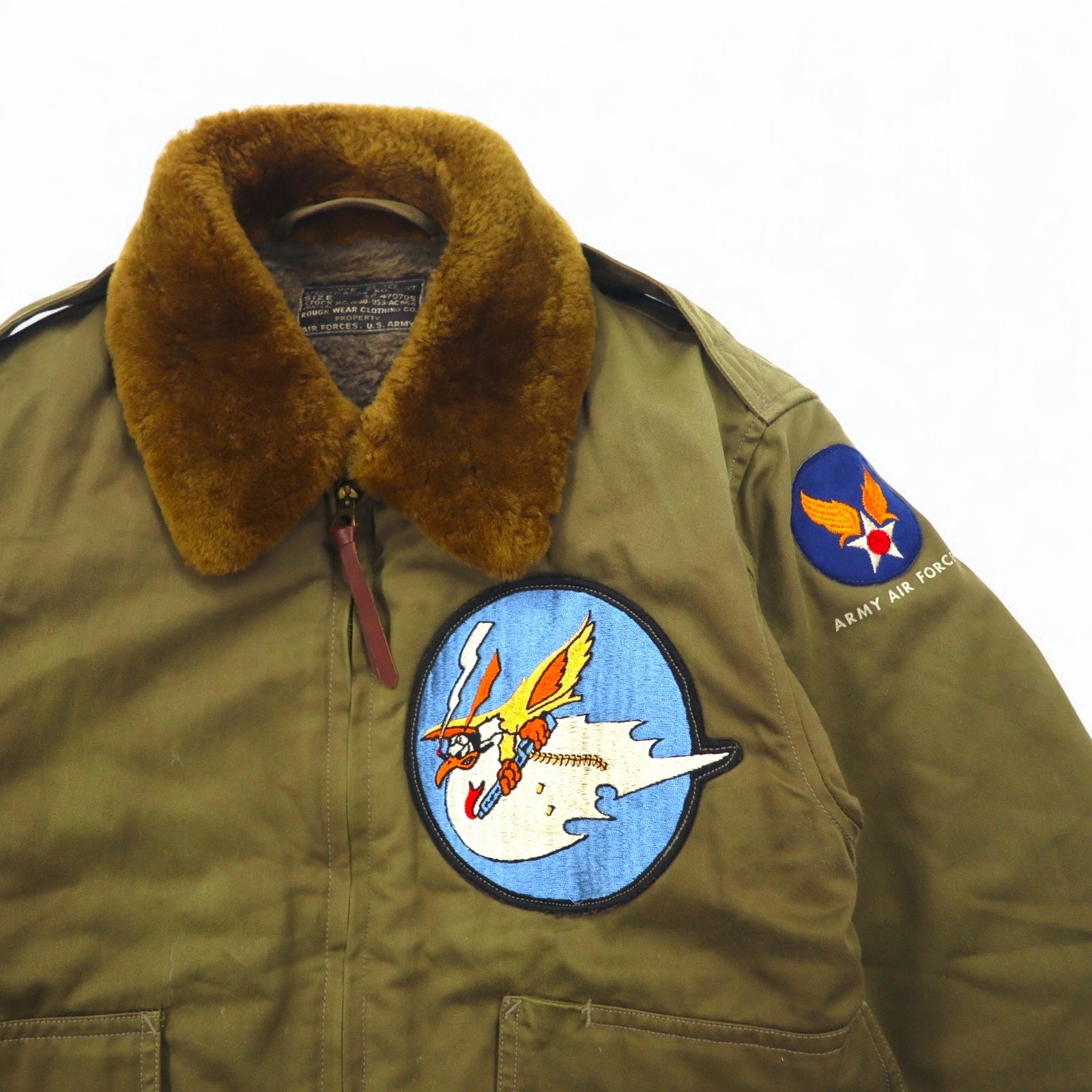 Buzz Rickson's (Toyo Enterprise) B-10 Giacca da Volo M Cachi Cotone ROUGH WEAR CLOTHING CO. BR11133