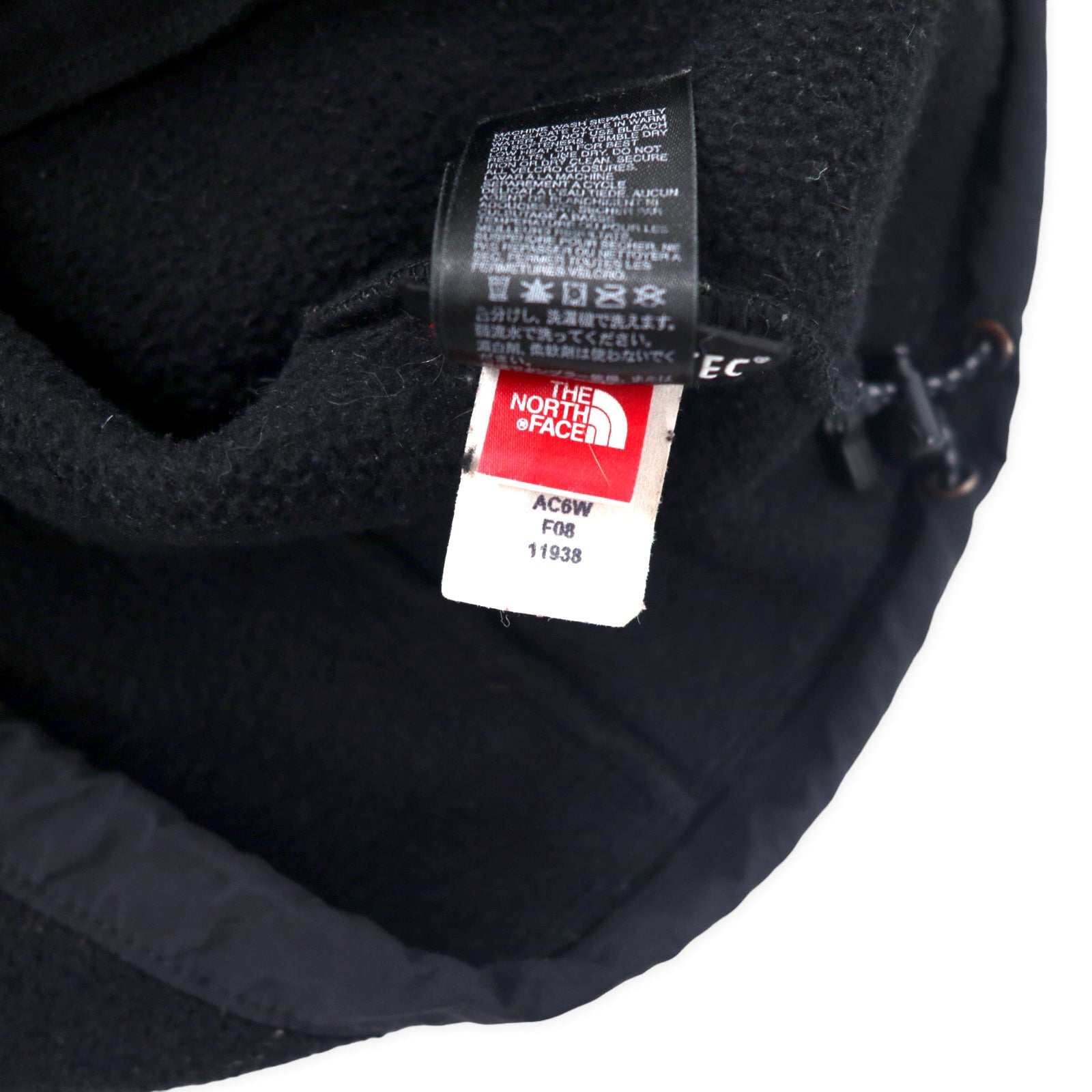 THE NORTH FACE Giacca in pile Denali XS nera POLARTEC Poliestere Logo ricamato Fabbricata in El Salvador