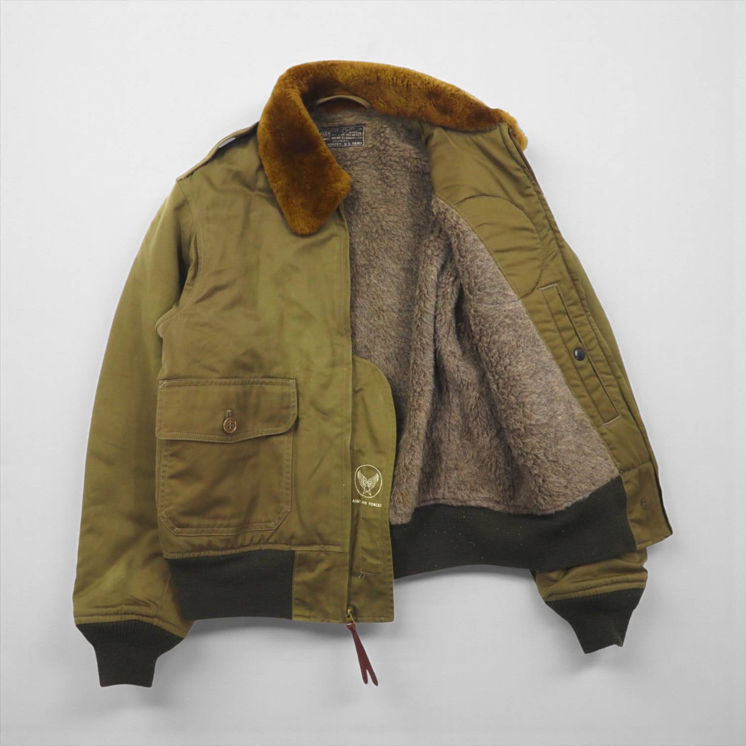 Buzz Rickson's (Toyo Enterprise) B-10 Giacca da Volo M Cachi Cotone ROUGH WEAR CLOTHING CO. BR11133