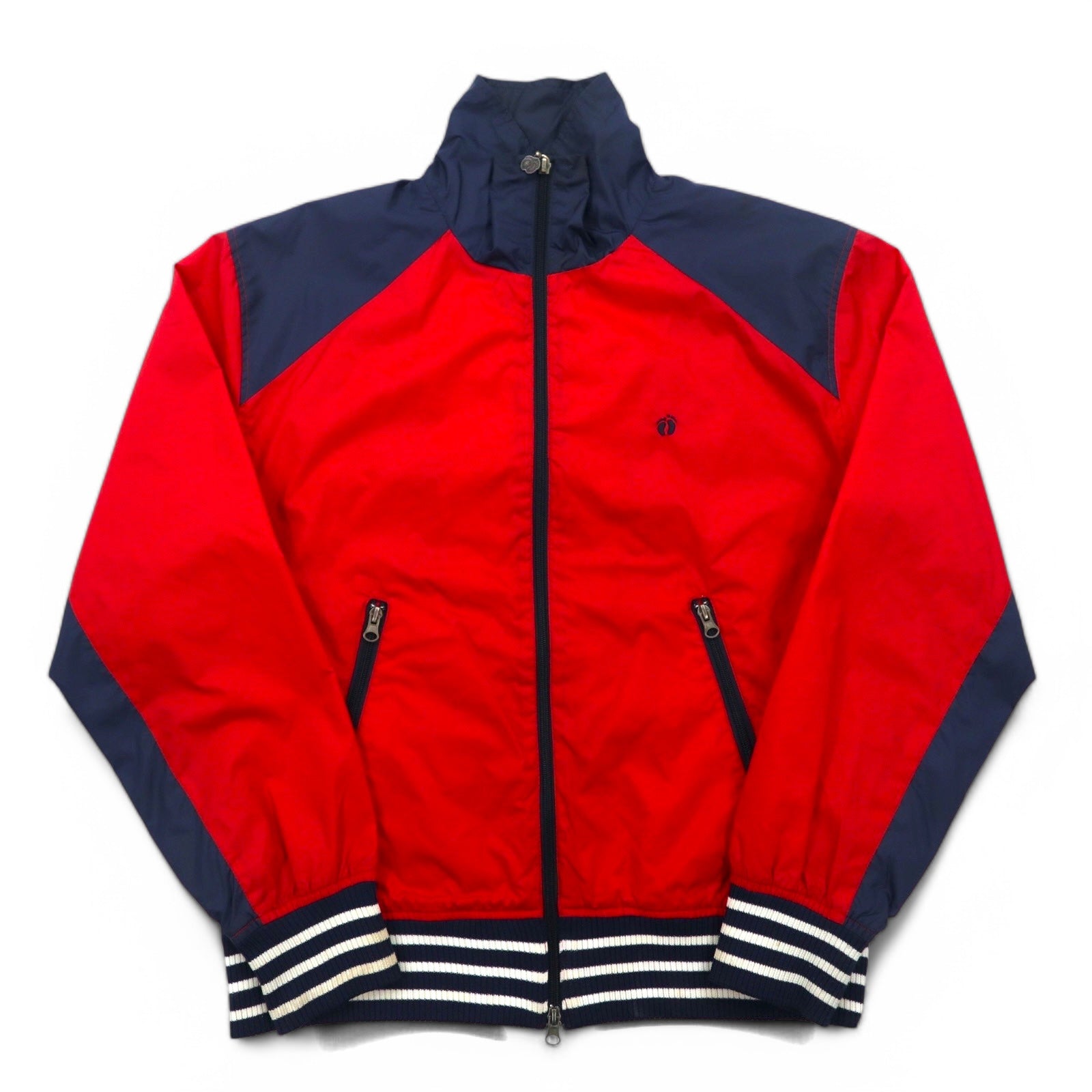 Giacca in nylon HANG TEN anni 2000, giacca da pista, tuta da ginnastica, taglia L, ricamo logo a punto singolo rosso
