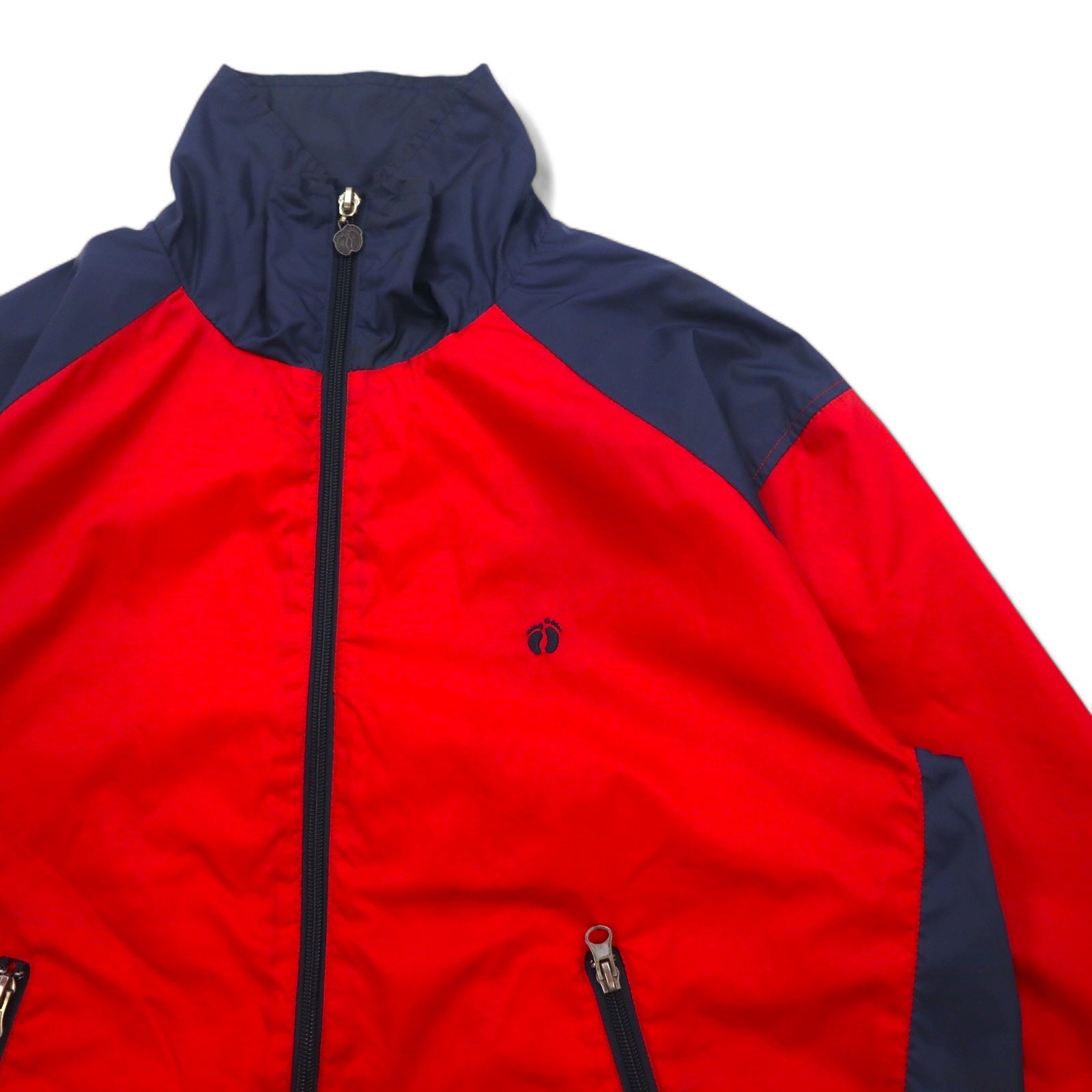 Giacca in nylon HANG TEN anni 2000, giacca da pista, tuta da ginnastica, taglia L, ricamo logo a punto singolo rosso