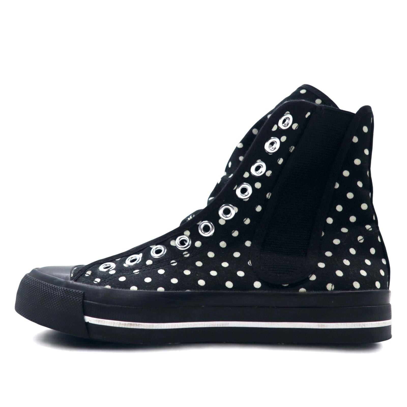 LIMI feu (YOHJI YAMAMOTO) Sneakers Chelsea 23cm Nere Tela A pois