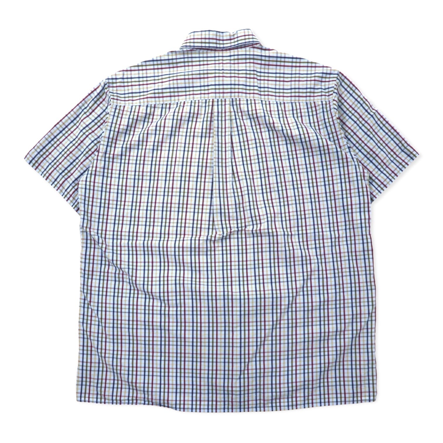 Camicia Barbour a maniche corte, button-down, taglia L, blu a quadri, in cotone, made in Portogallo