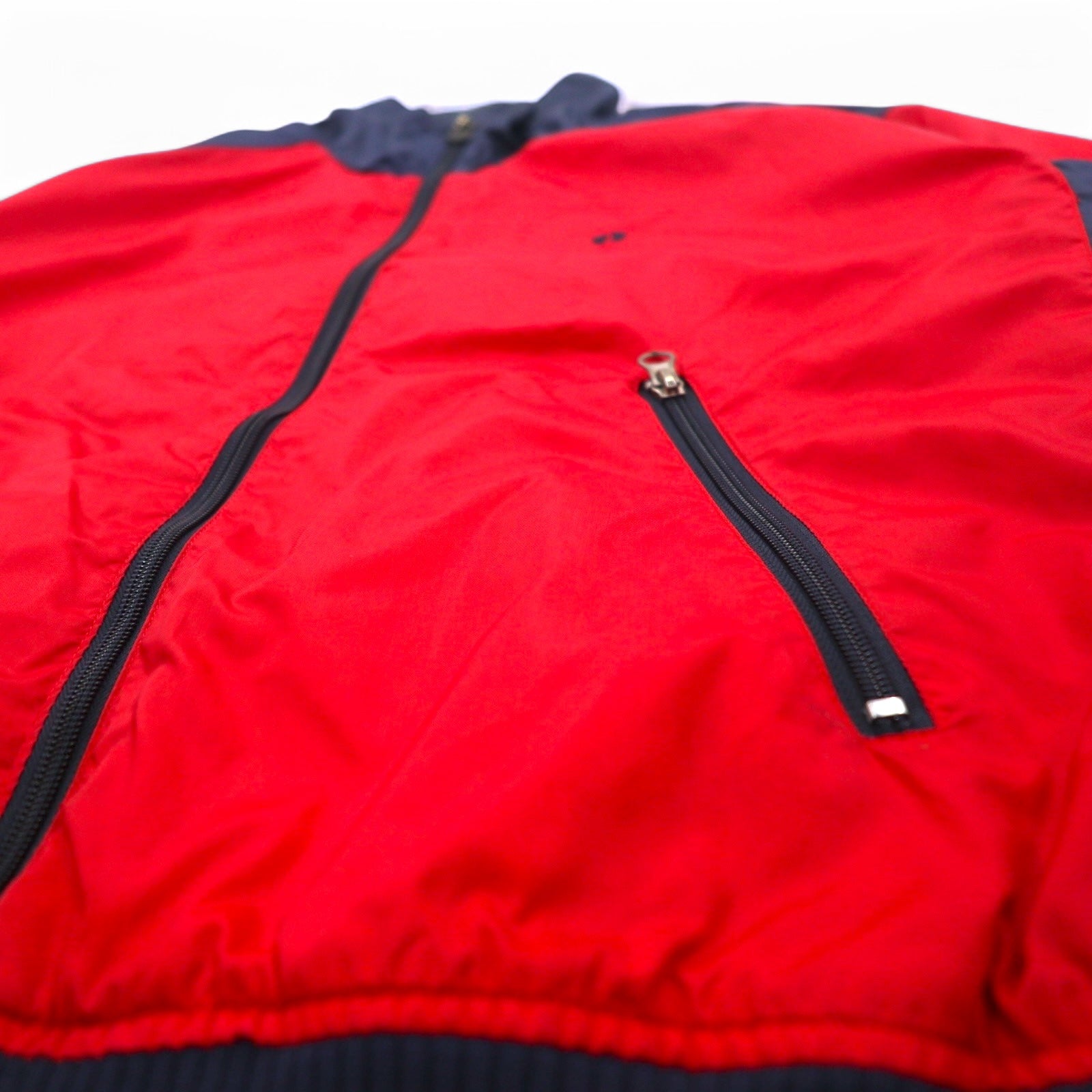 Giacca in nylon HANG TEN anni 2000, giacca da pista, tuta da ginnastica, taglia L, ricamo logo a punto singolo rosso